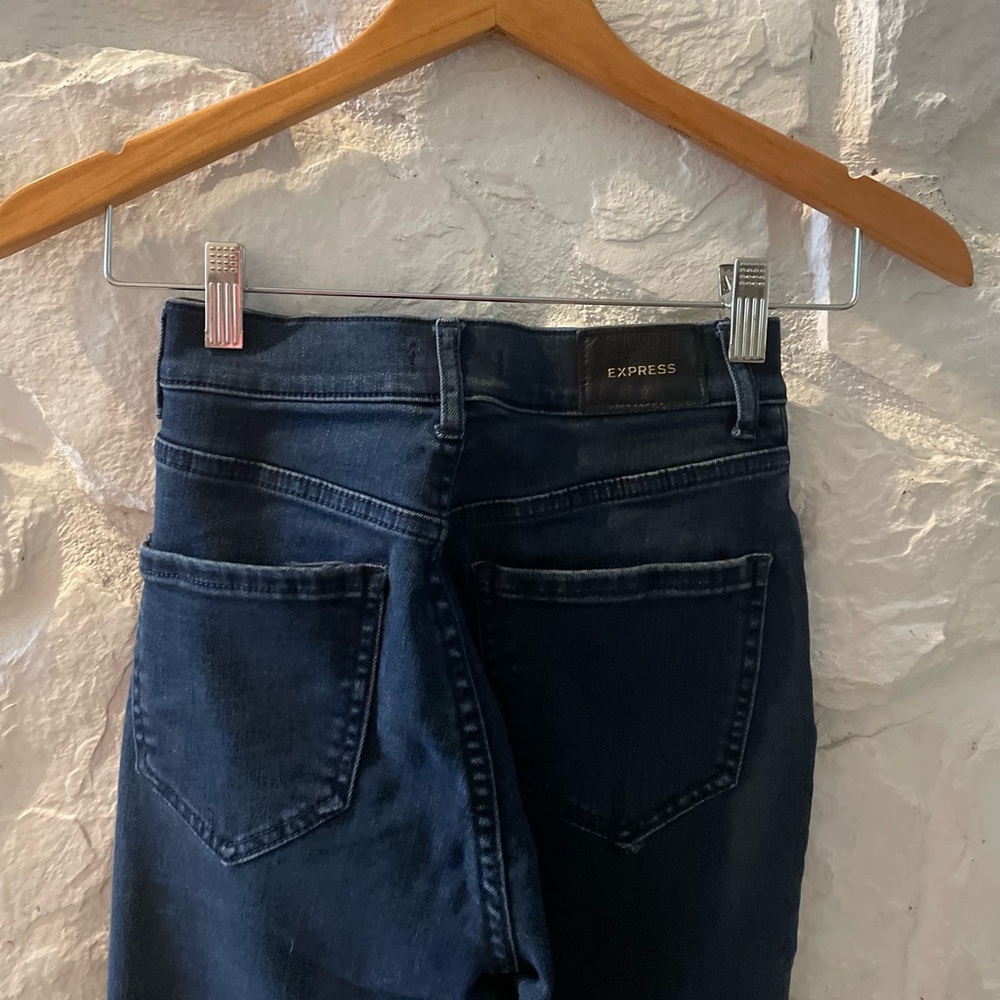 Express Dark Wash Flare High Rise 00R - Picture 8 of 9